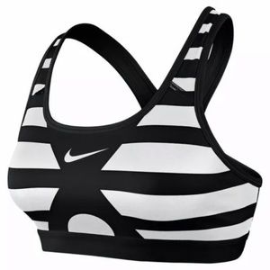 Nike colorblock stripe sports bra large